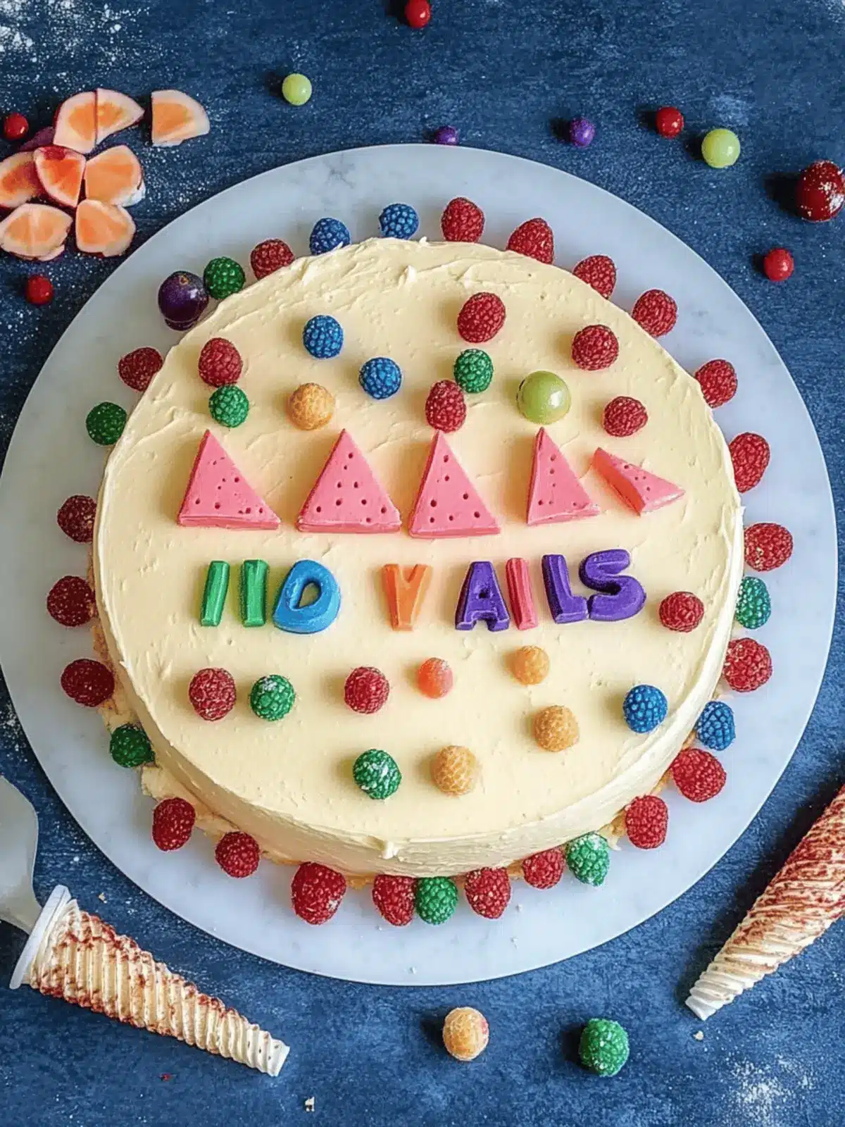 Schnelle Torte zur Einschulung mit Erdbeeren 4 Quick cake for school enrollment