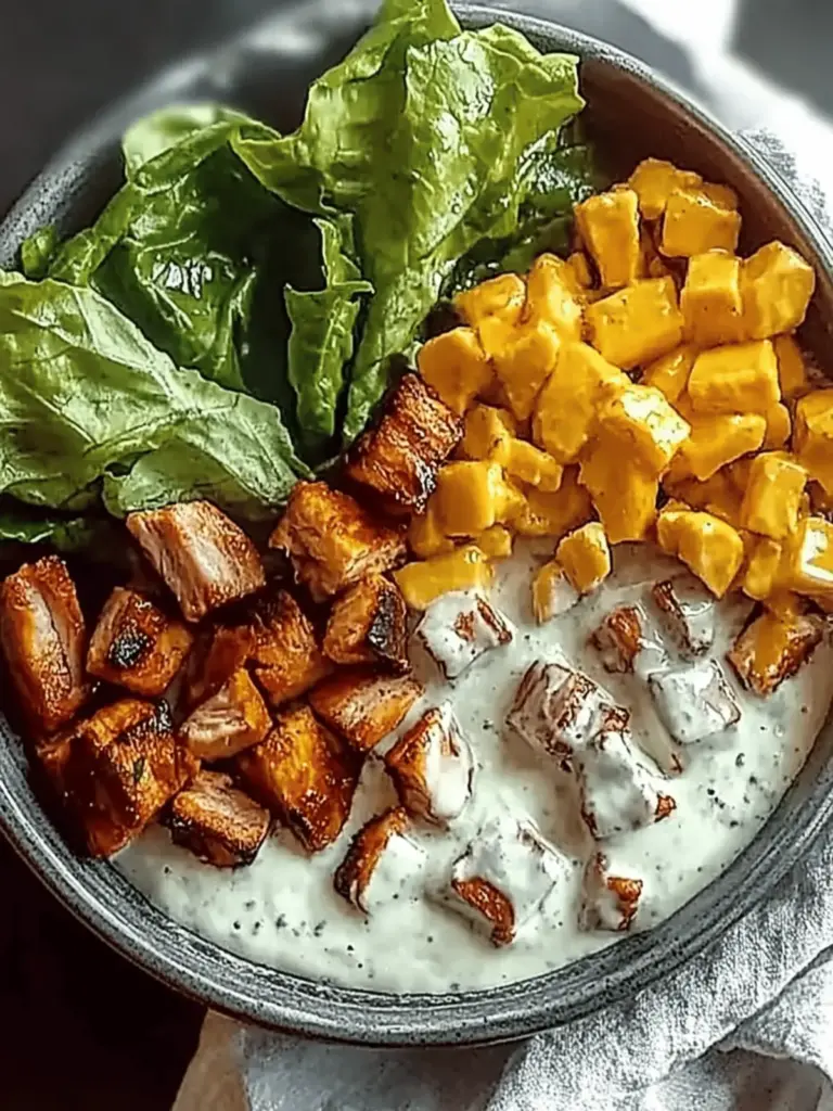 BBQ Hähnchen Nachosalat