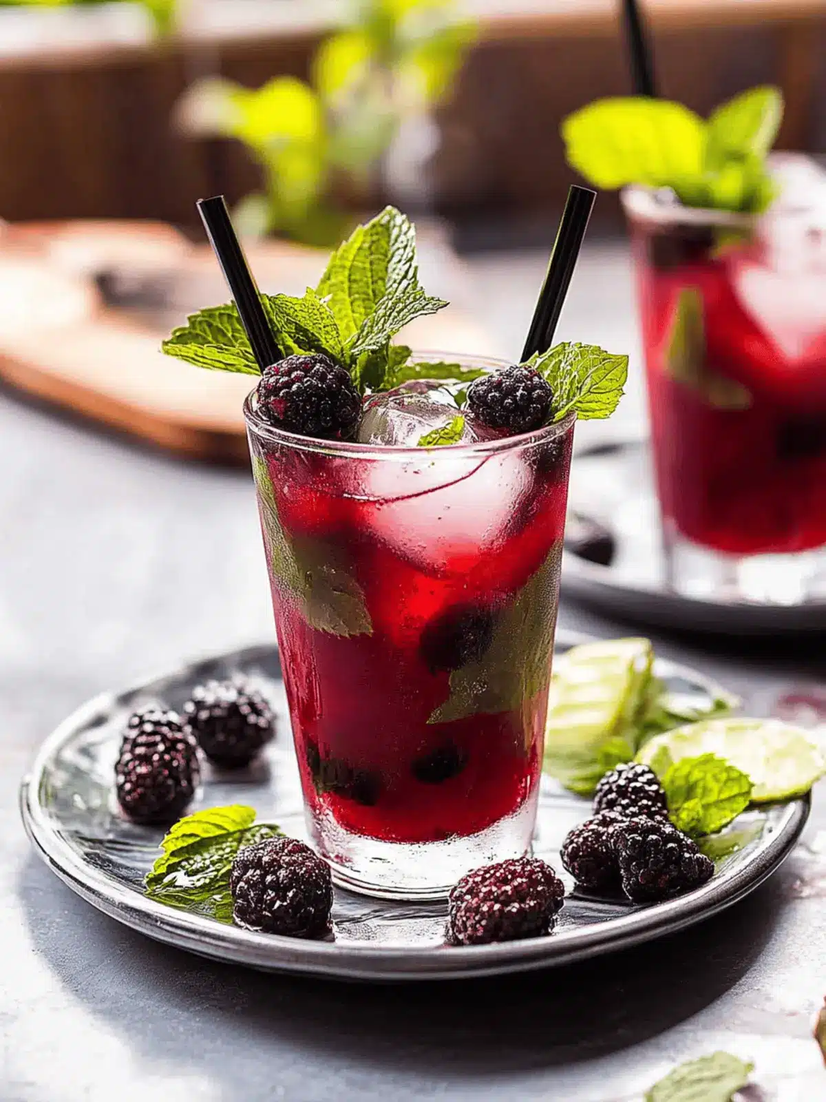 Frischer Brombeere Mojito für Sommerabende 4 Brombeere Mojito