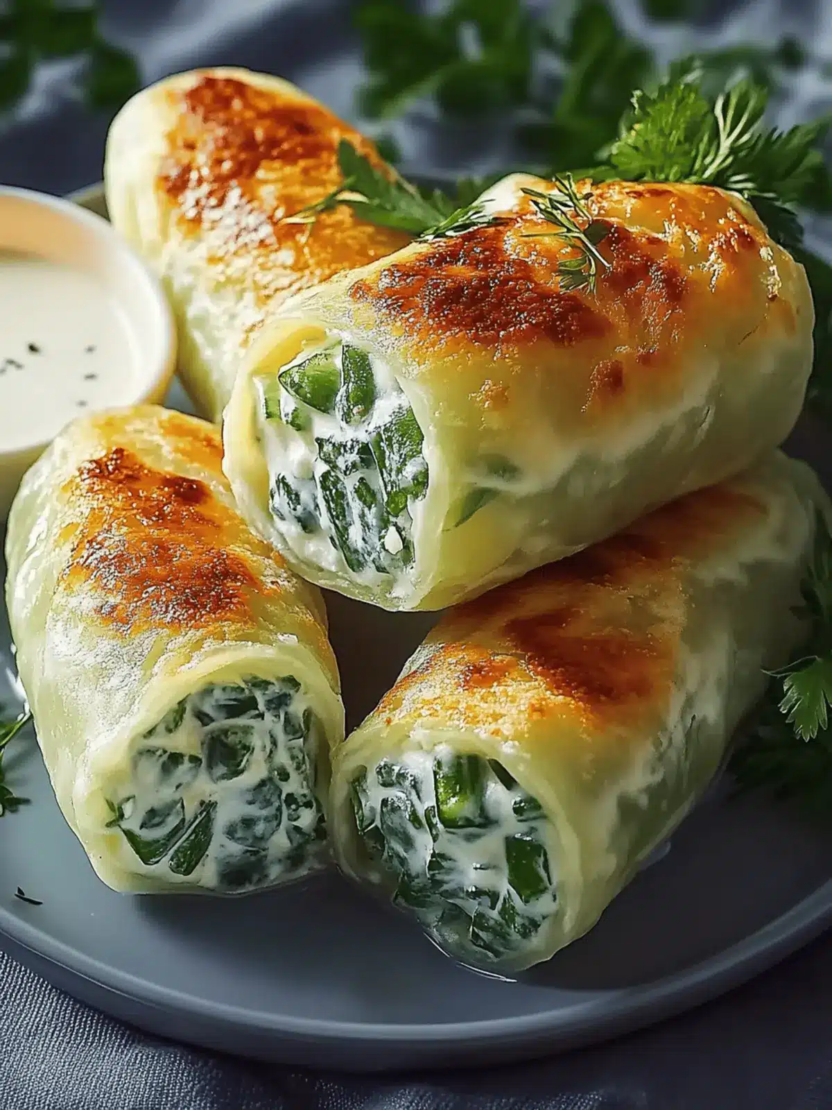 Kartoffeltaschen mit Spinat-Frischkäse