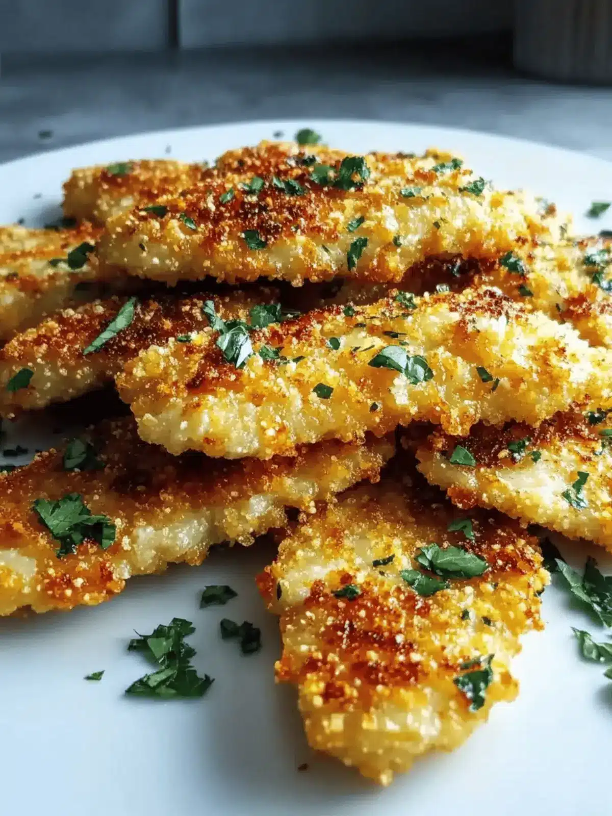 Blechpfanne knuspriges Parmesan Knoblauch Hähnchen