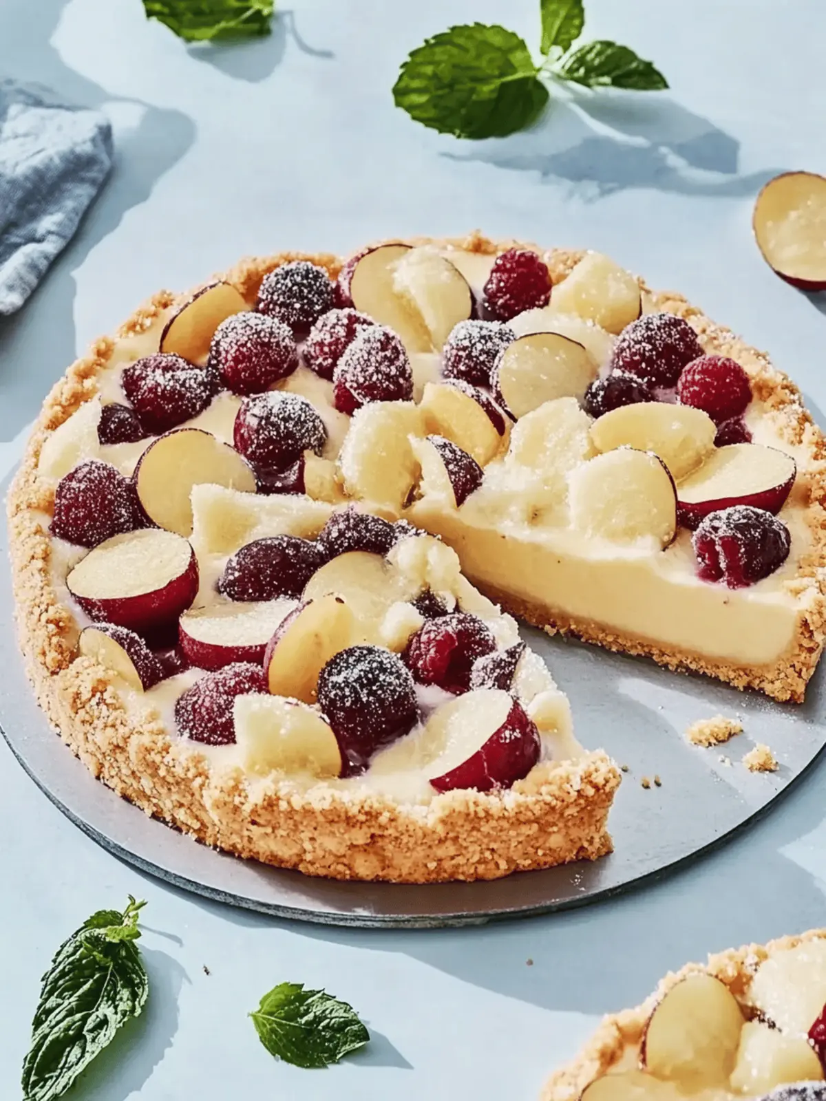 Pflaumenkuchen mit Sahne