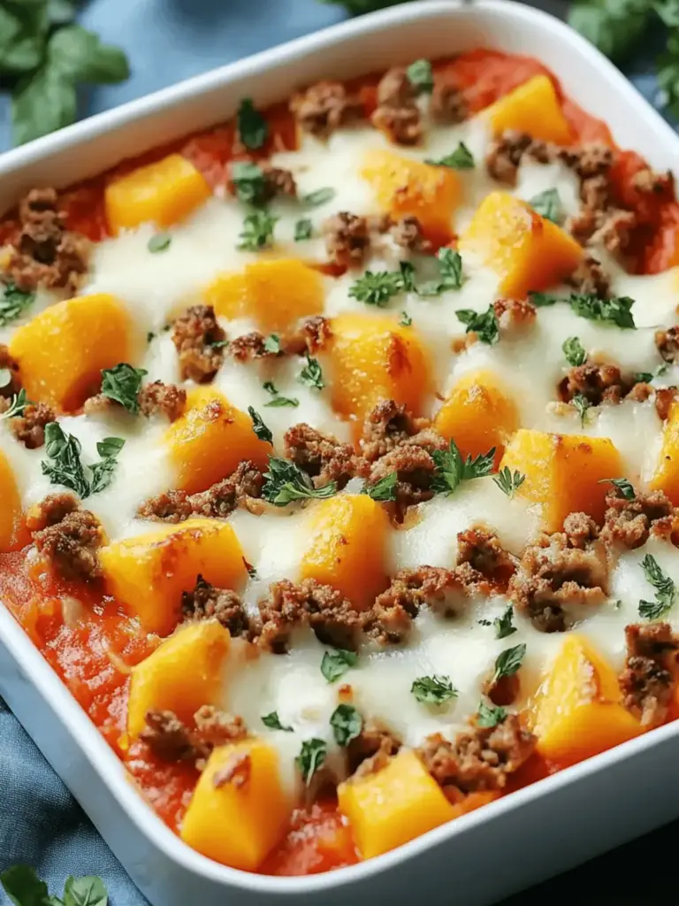 Süßkartoffel- und Hackfleischauflauf mit Feta