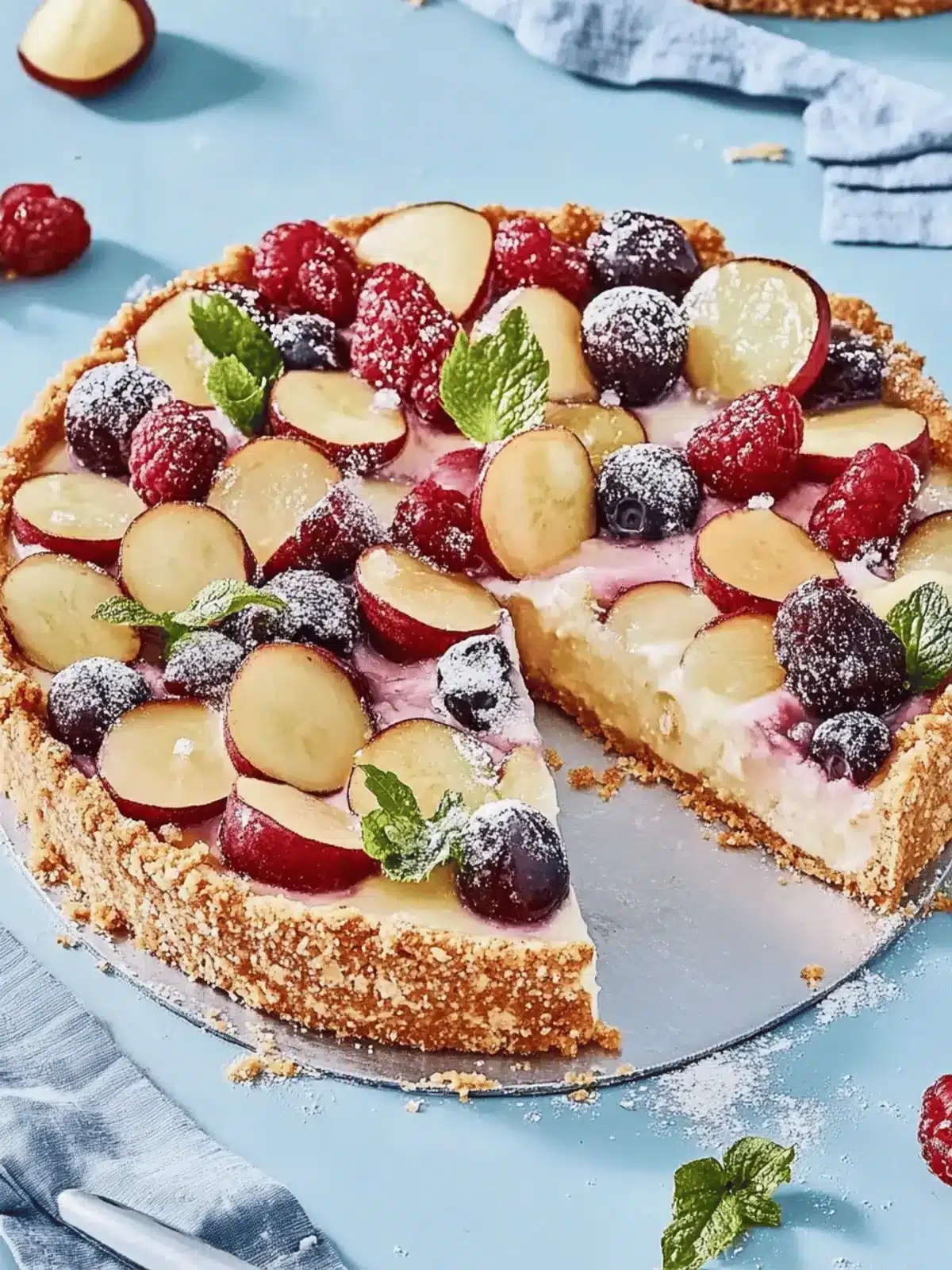 Pflaumenkuchen mit Sahne