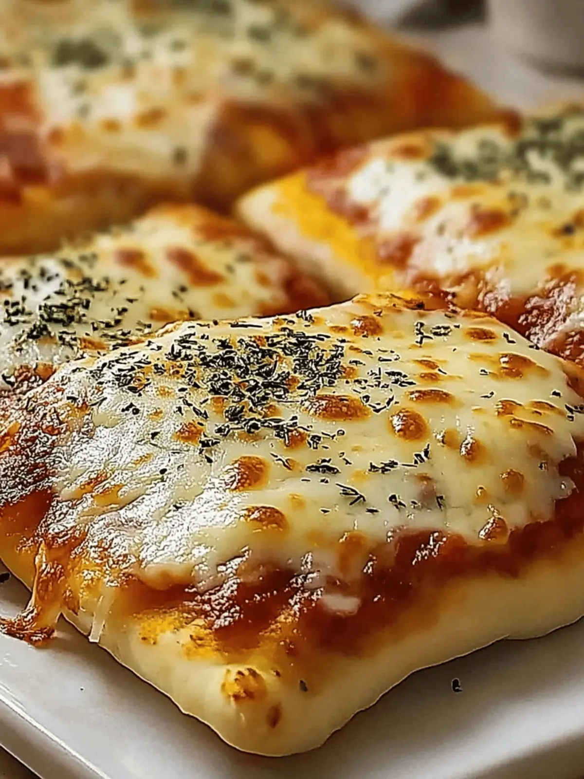 Selbstgemachte einfache Käsepizza-Taschen