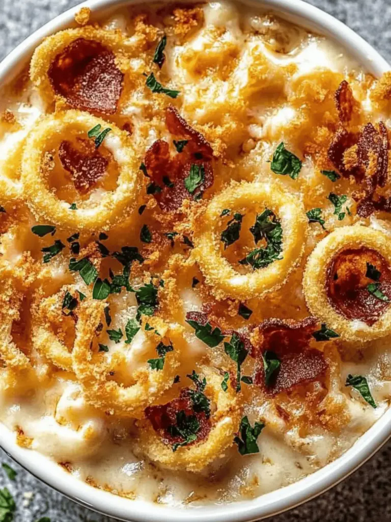 Käse Spätzle Gratin mit gerösteten Zwiebeln