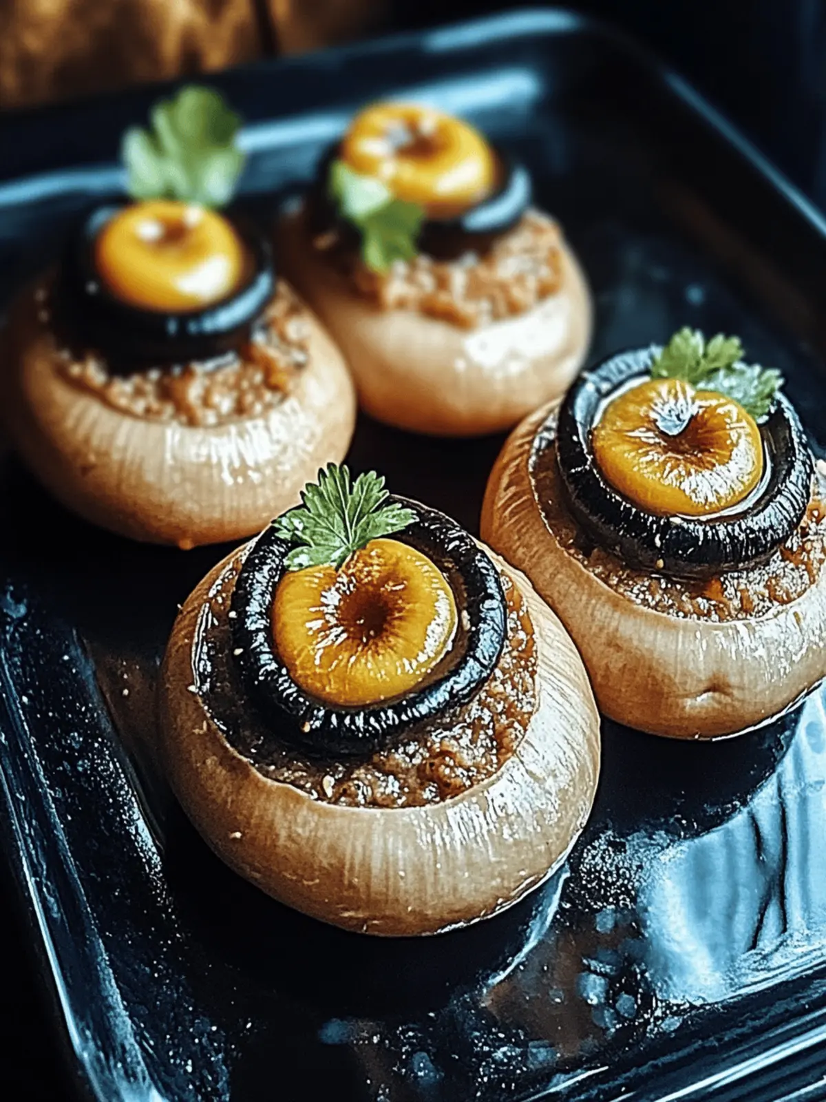 Gefüllte Pilzaugen für Eure Halloweenfeier 3 Gefüllte Pilzaugen