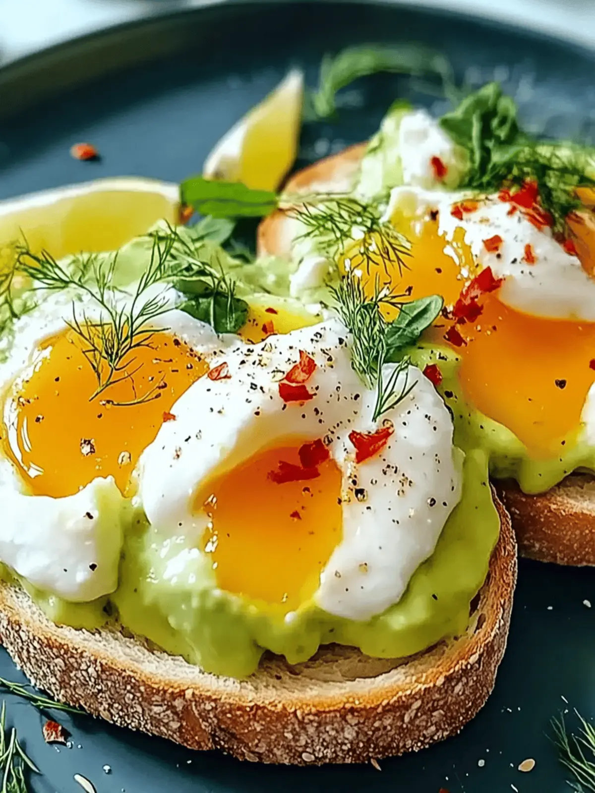 Avocado-Toast mit pochiertem Ei