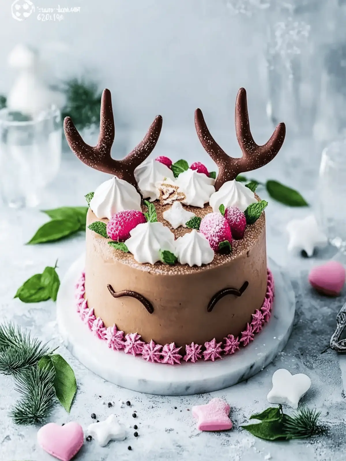 Rentierkuchen für Weihnachten