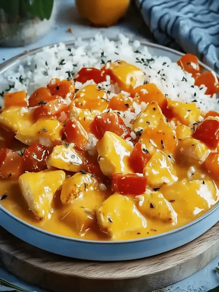 Kürbis-Hühnchen-Pfanne mit Reis