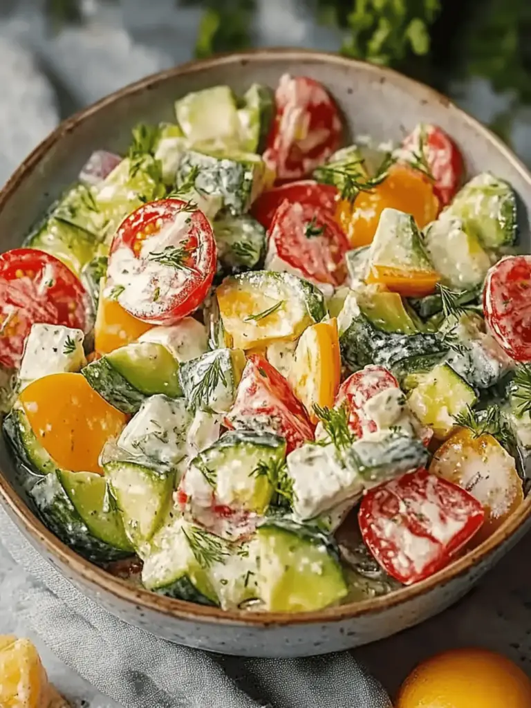 Leckerer Übernachtensalat mit cremigem Dressing