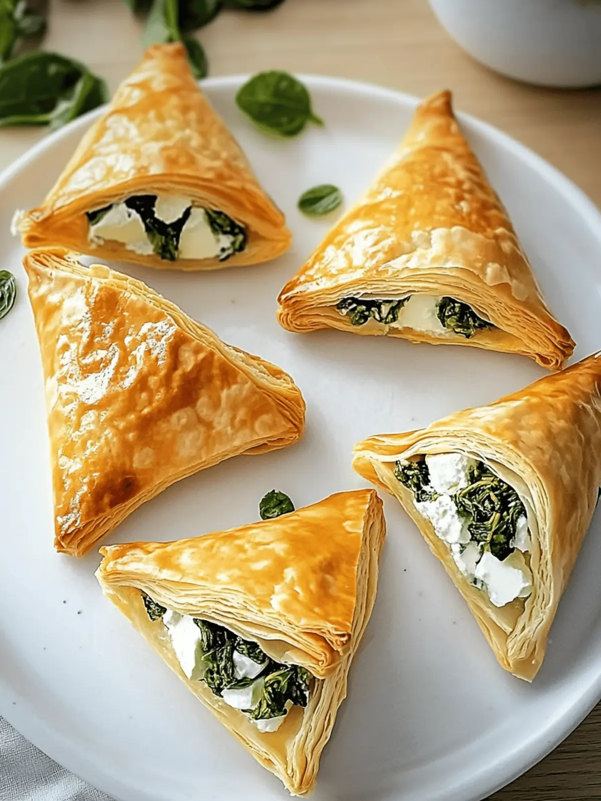 Knuspriger Spinat und Feta in Blätterteig Bissen 4 knuspriger Spinat und Feta