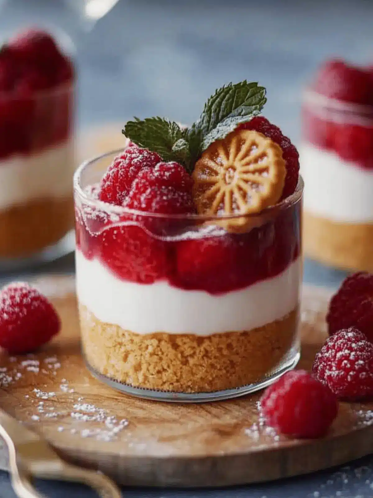 Spekulatius-Dessert mit Himbeeren für Feste feiern 5 Spekulatius-Dessert mit Himbeeren