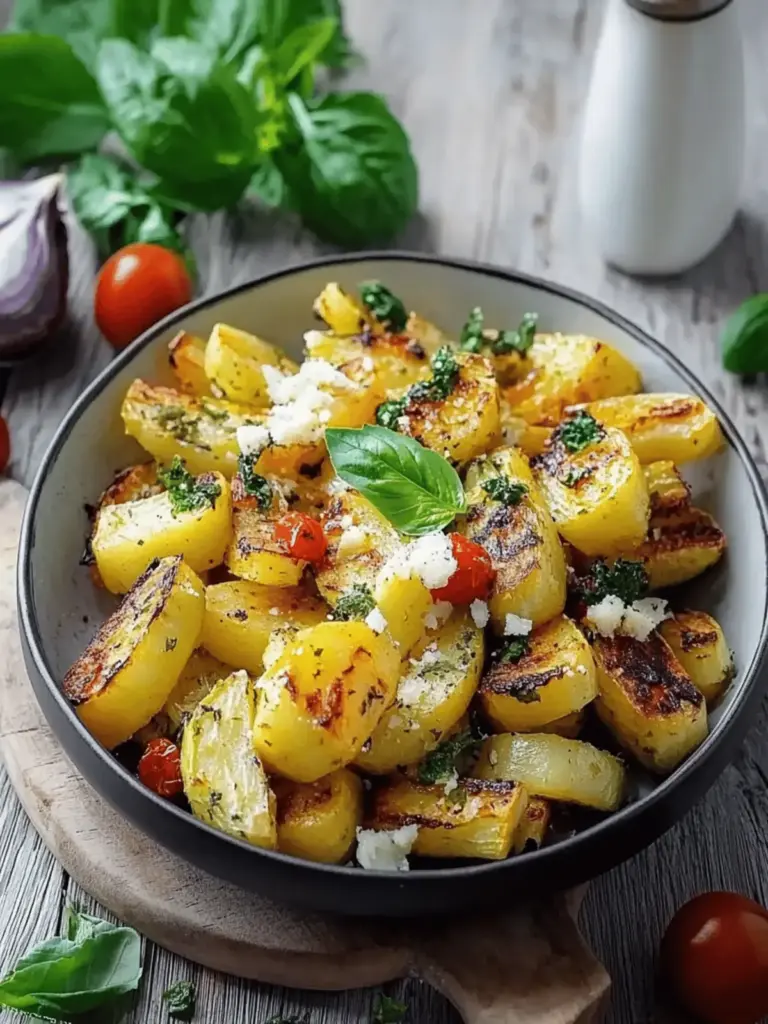 Fried Kohlrabi nach mediterraner Art