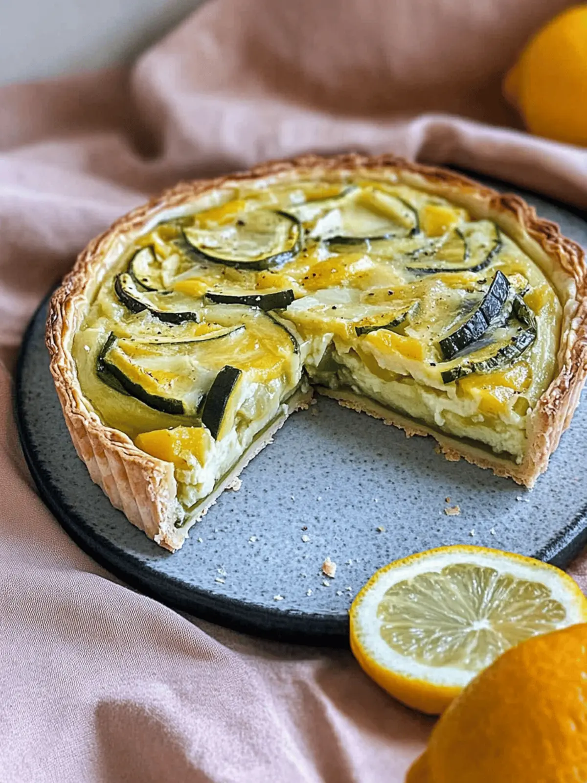 Zucchini Quiche Rezept mit Porree
