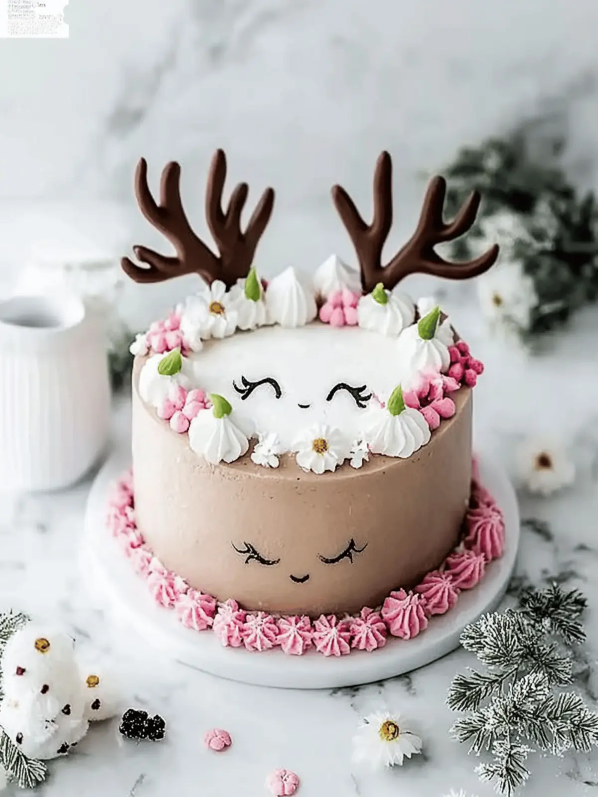 Rentierkuchen für Weihnachten