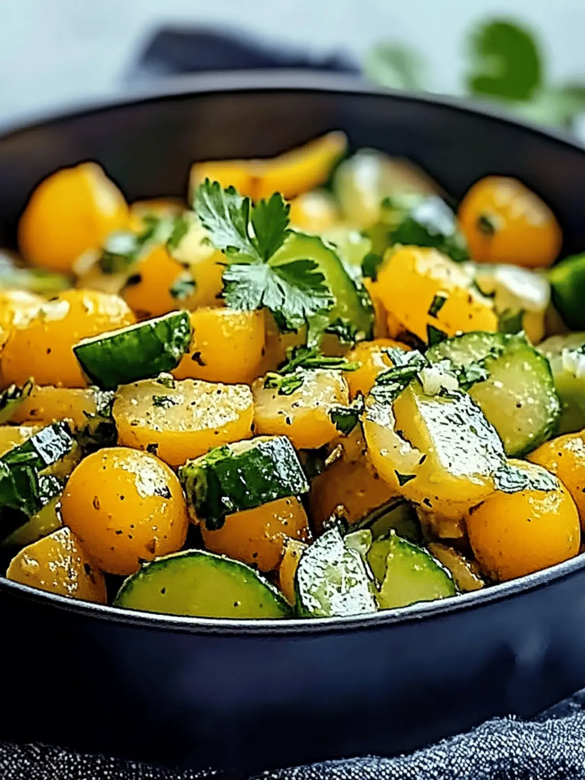 Zucchini und Kichererbsen Pfanne