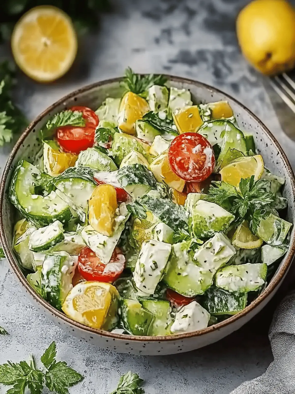Leckerer Übernachtensalat mit cremigem Dressing