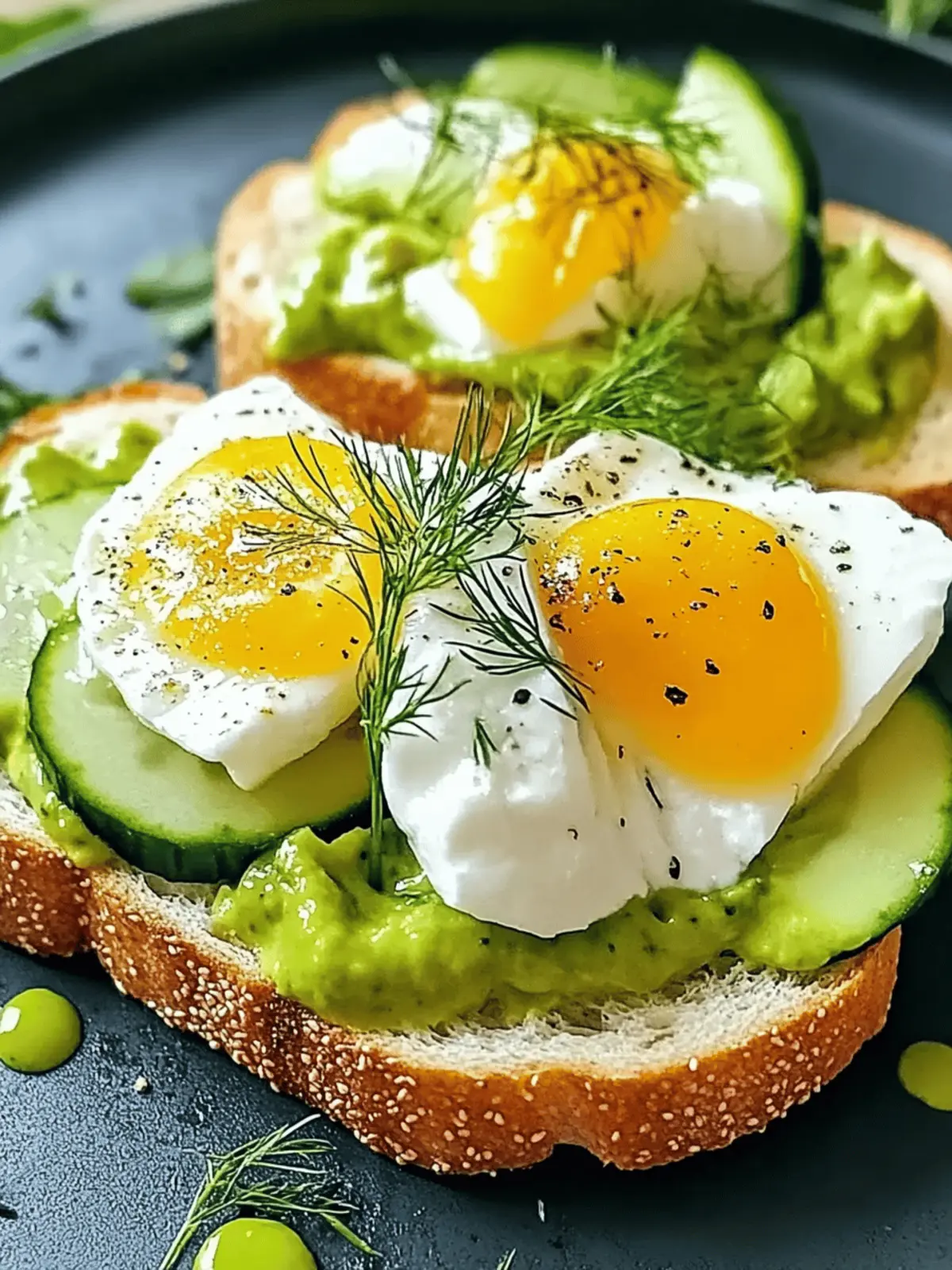 Avocado-Toast mit pochiertem Ei