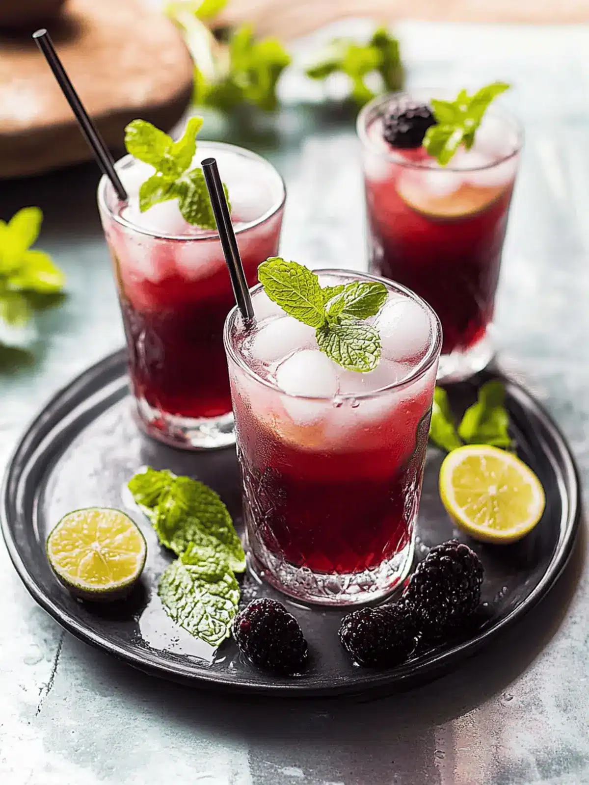 Frischer Schwarzbeer Mojito für heiße Tage 2 Schwarzbeer Mojito