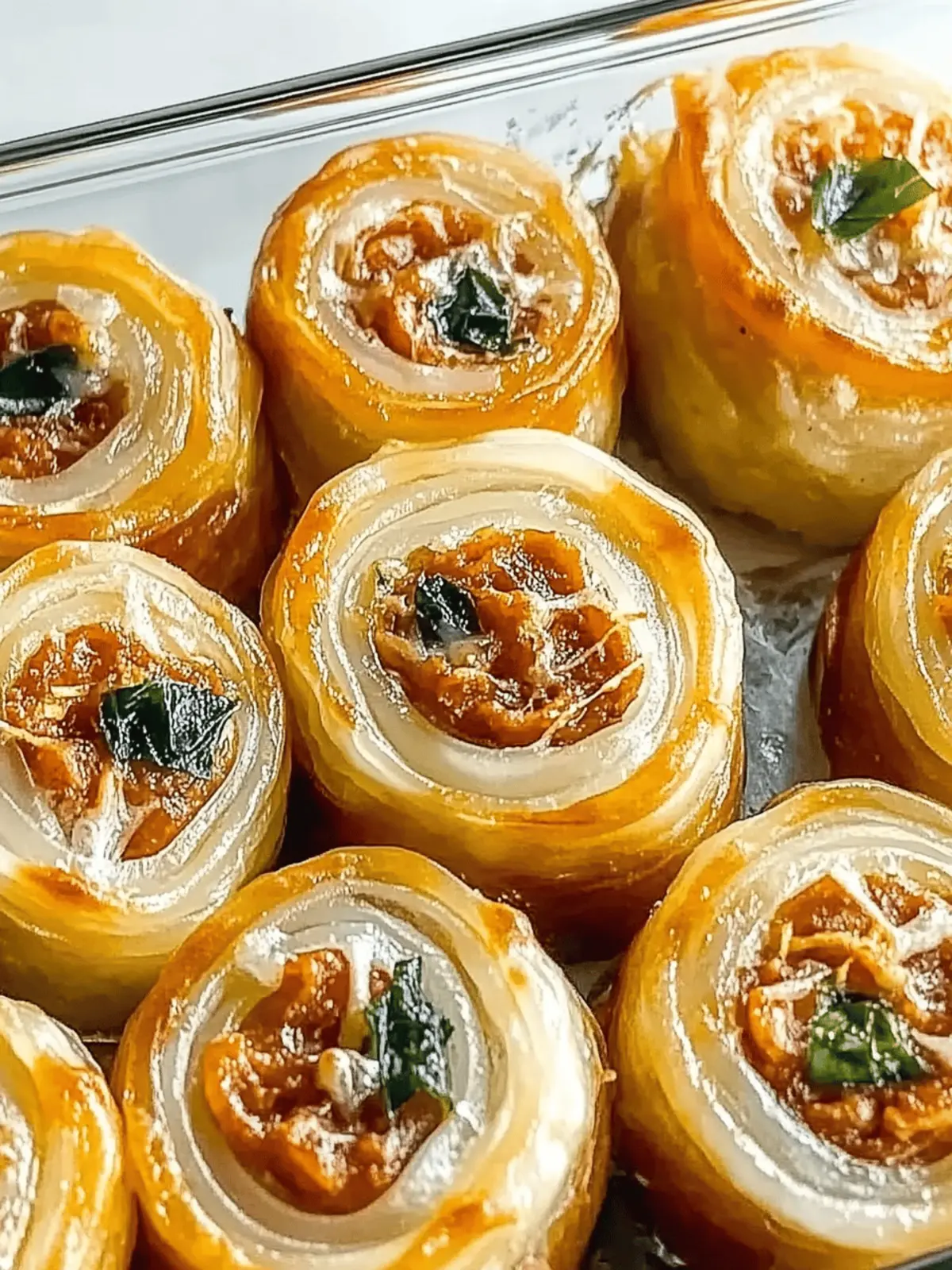 Vegane karamellisierte Zwiebel- und Spinat-Pizzarollen 3 Vegane karamellisierte Zwiebel- und Spinat-Pizzarollen