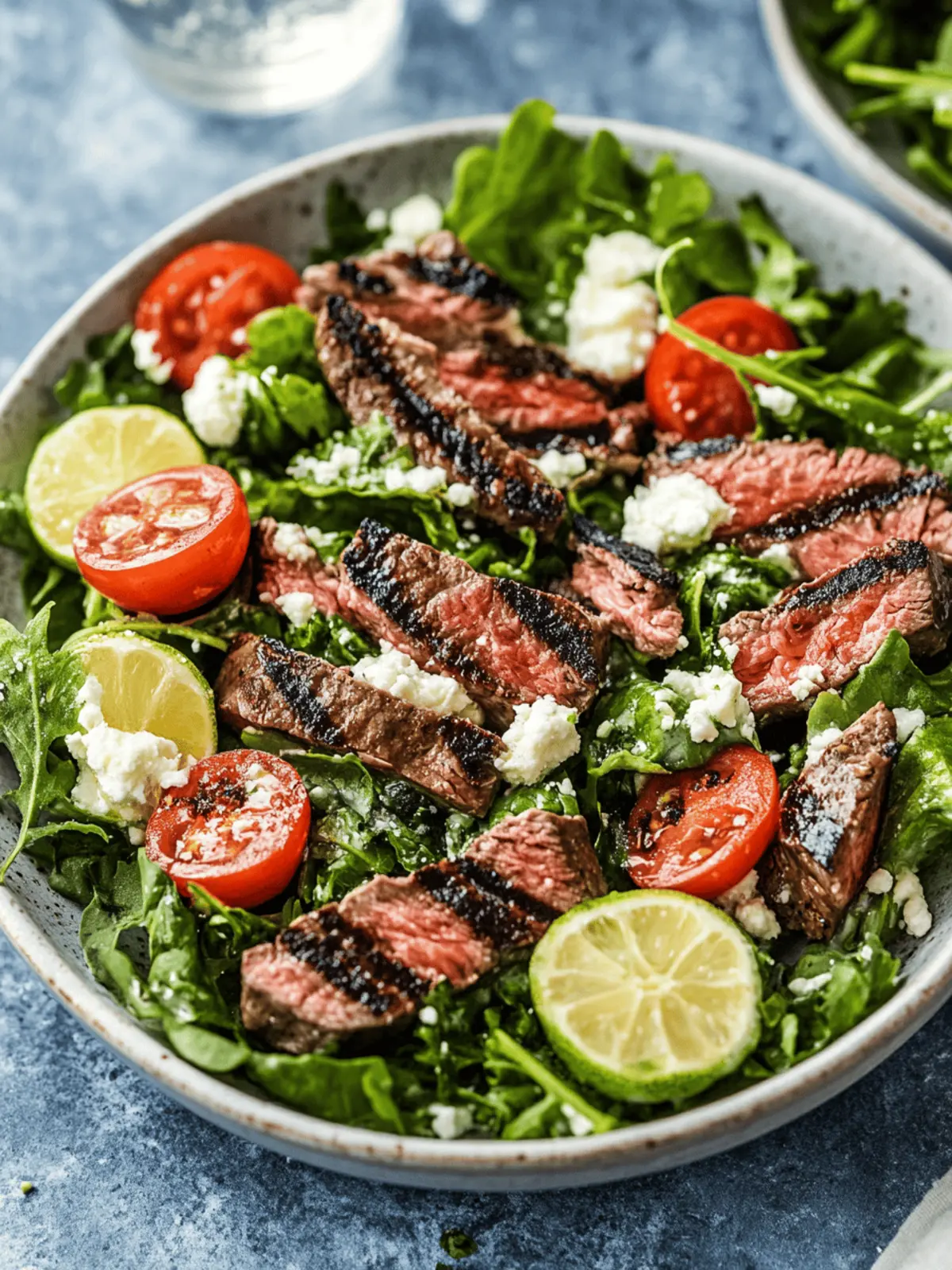 Gegrillter Balsamico-Steaksalat mit Gorgonzola und Mais
