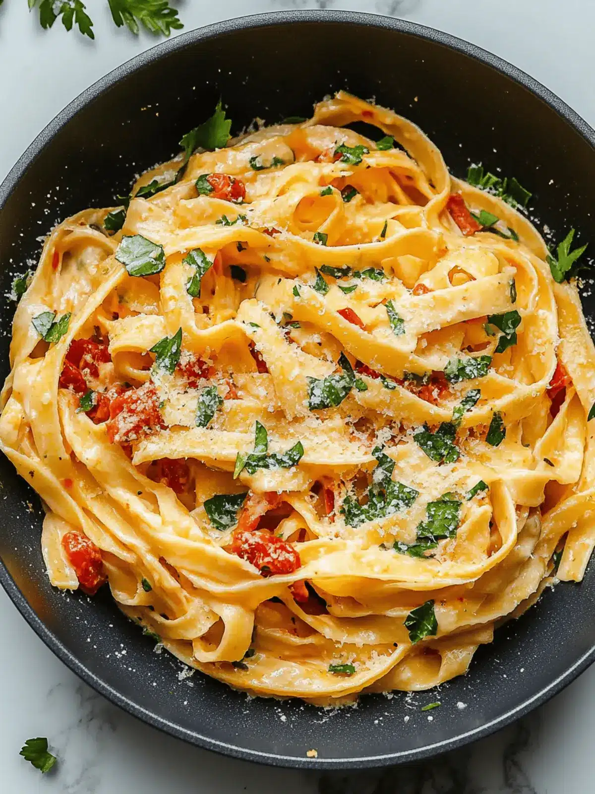 Getrocknete Tomaten Pasta