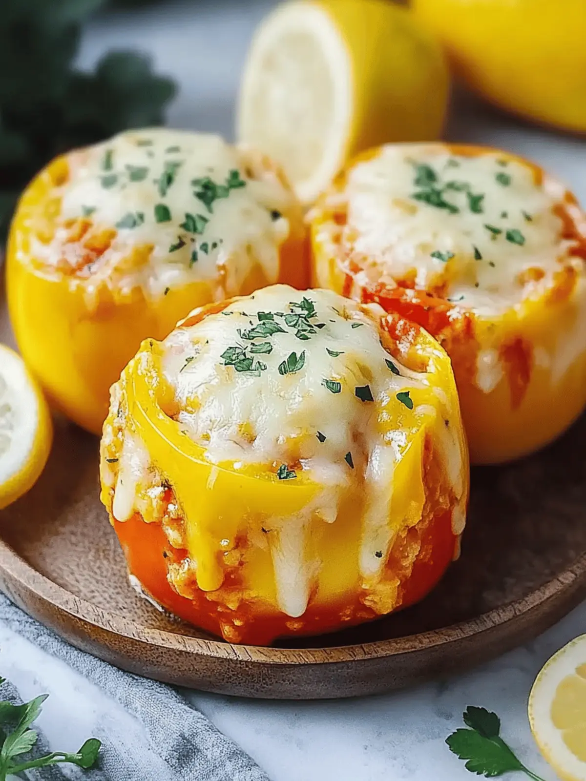 Einfach zuzubereitende gefüllte Paprika mit Reis und Feta Rezept