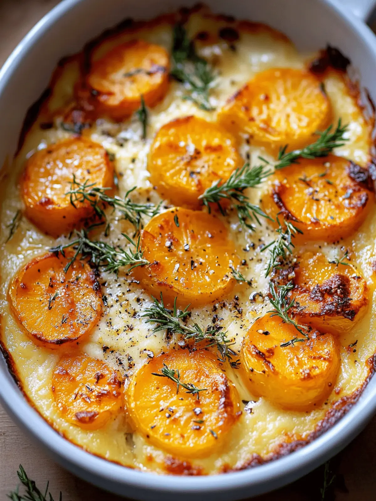 Cremiger Kürbis- und Kartoffelauflauf für die ganze Familie 2 Cremiger Kürbis- und Kartoffelauflauf