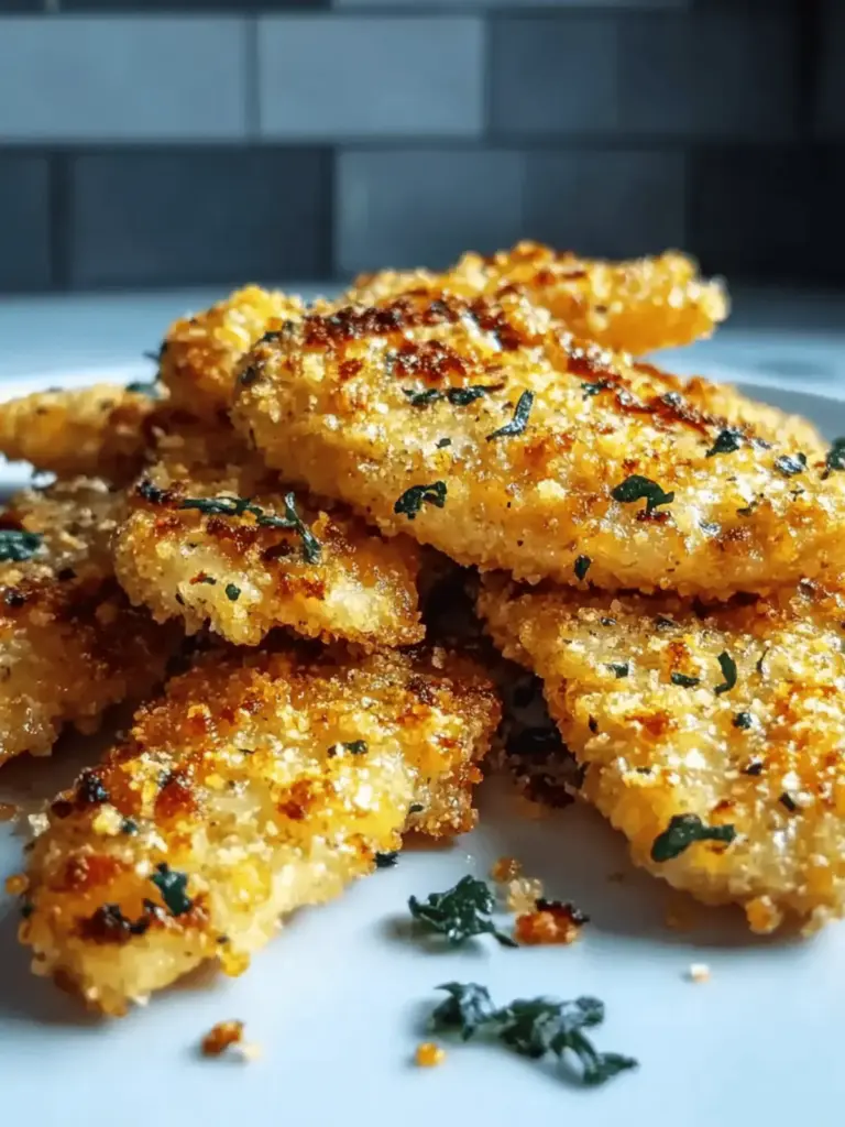 Blechpfanne knuspriges Parmesan Knoblauch Hähnchen