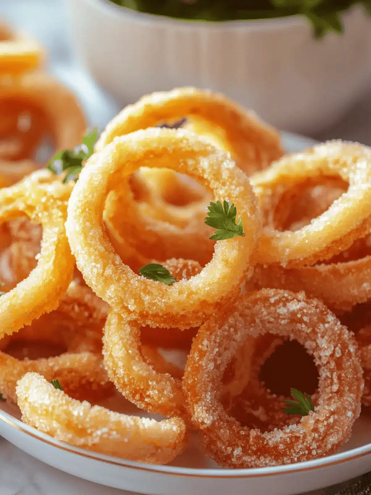 Knusprige Airfryer-Zwiebelringe – Einfach Lecker! 4 Knusprige Airfryer-Zwiebelringe – Delikatesse vom Feinsten