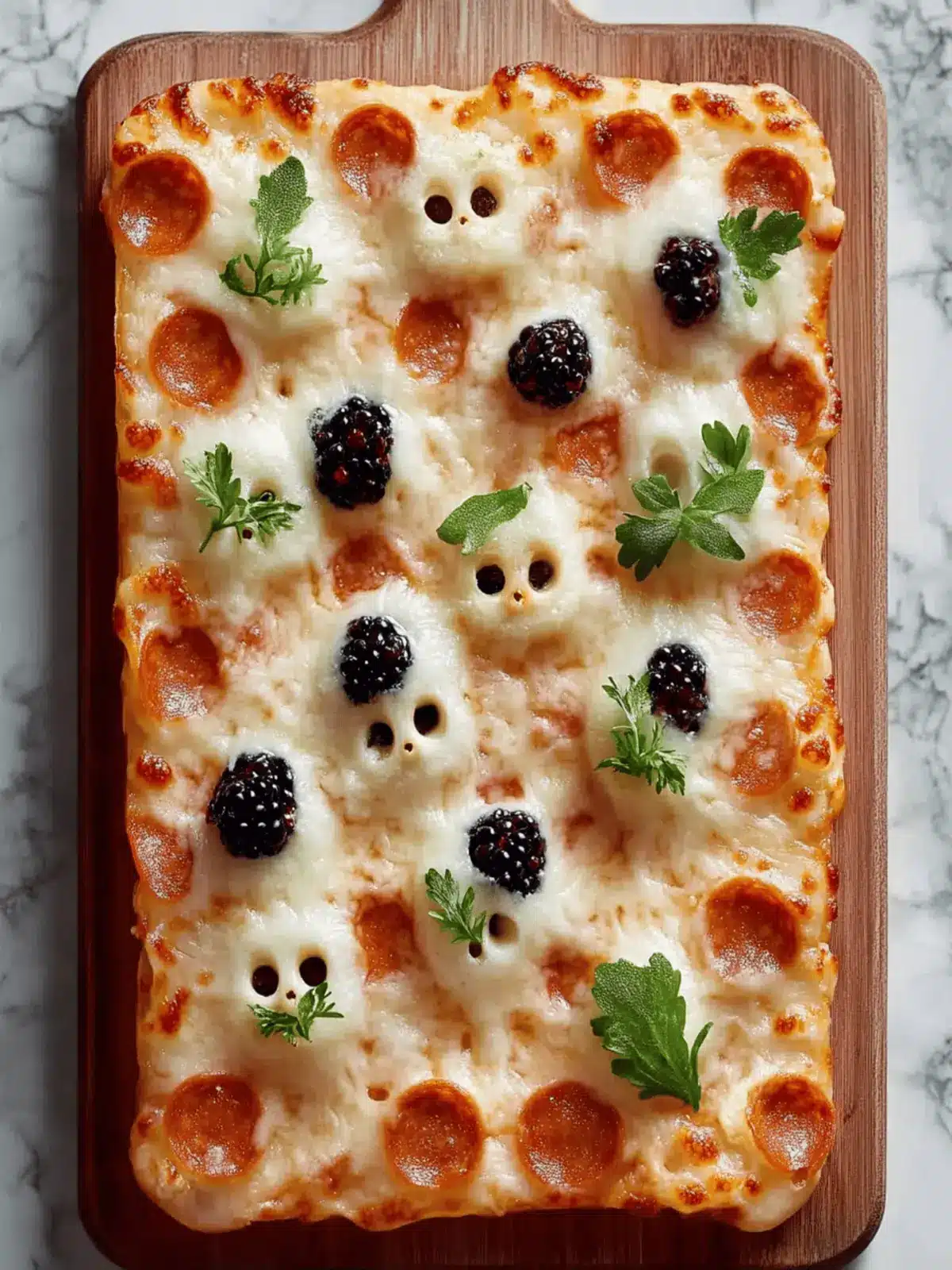 Friedhof Fladenbrot Pizza für eine gruselige Halloween-Party 4 Friedhof Fladenbrot Pizza