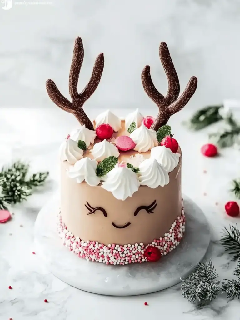 Rentierkuchen für Weihnachten