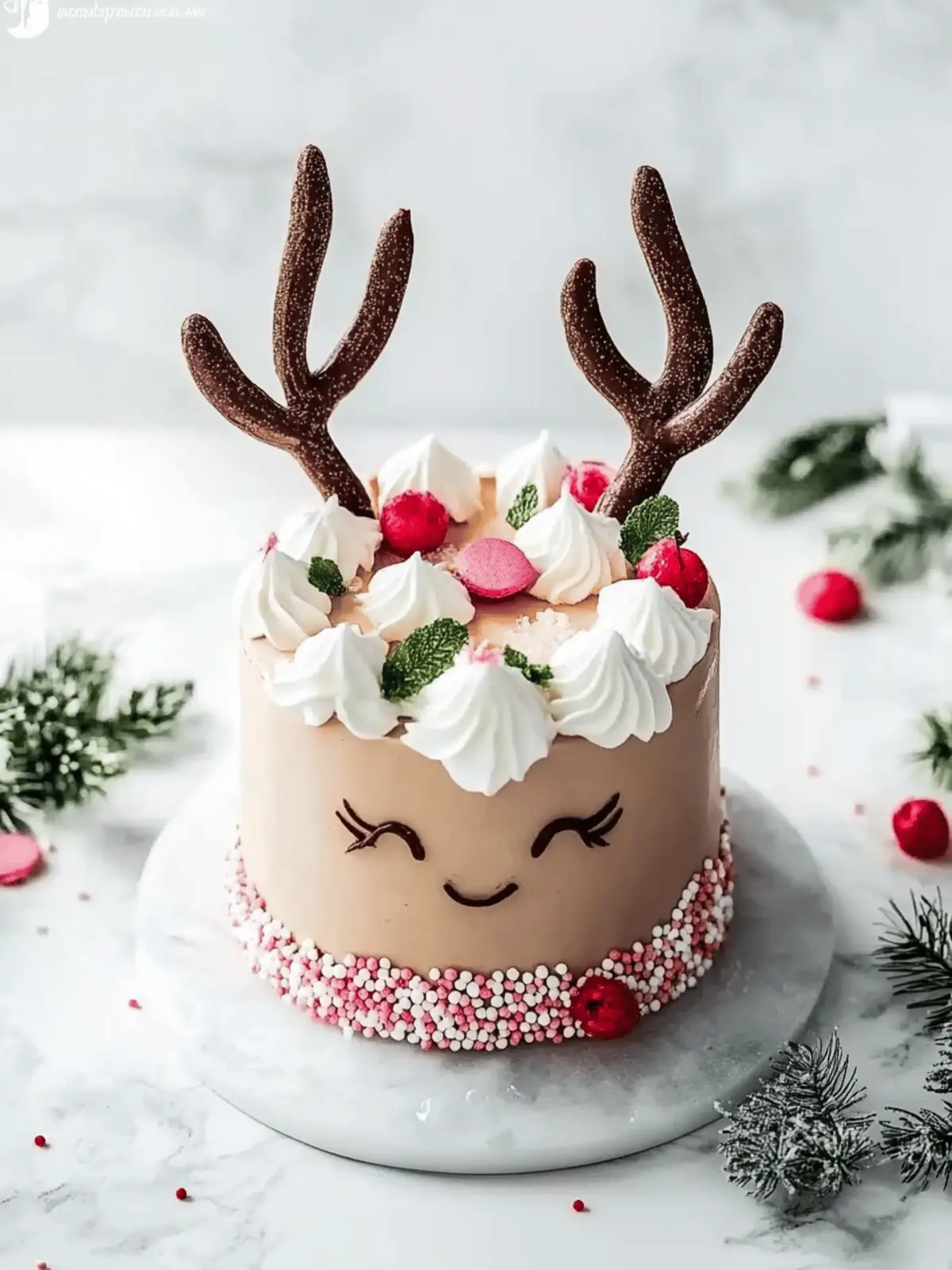 Rentierkuchen für Weihnachten