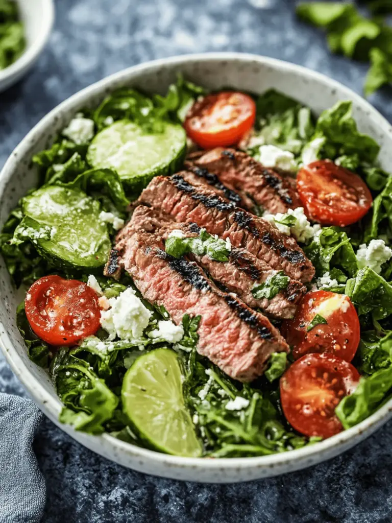 Gegrillter Balsamico-Steaksalat mit Gorgonzola und Mais