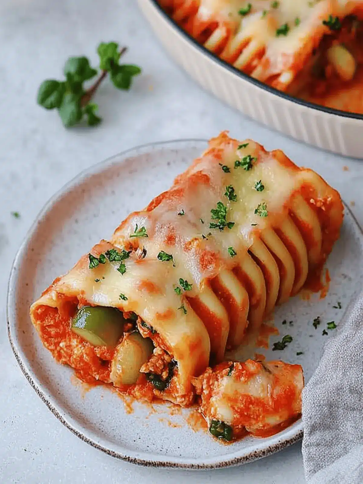 Vegane Lasagne-Rollen für ein gesundes Abendessen 5 Vegane Lasagne-Rollen