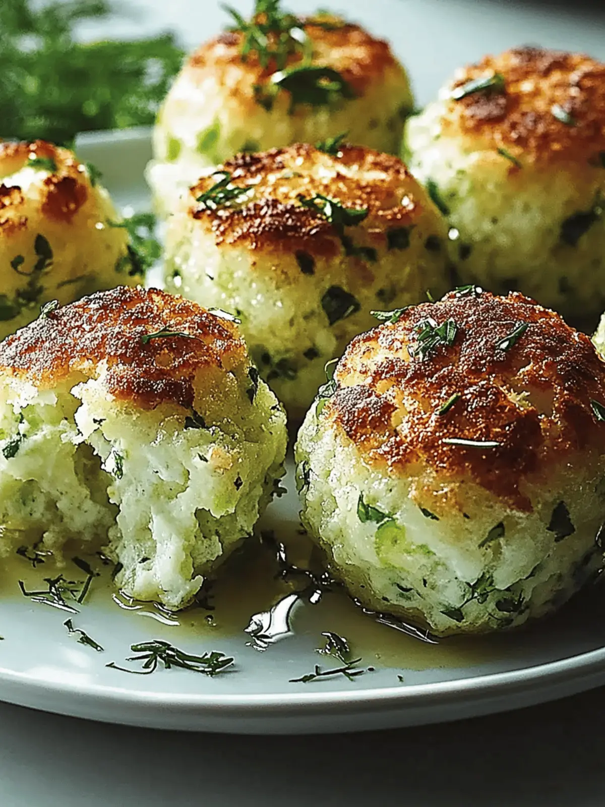 Crispy Zucchini- und Feta-Bällchen aus dem Ofen