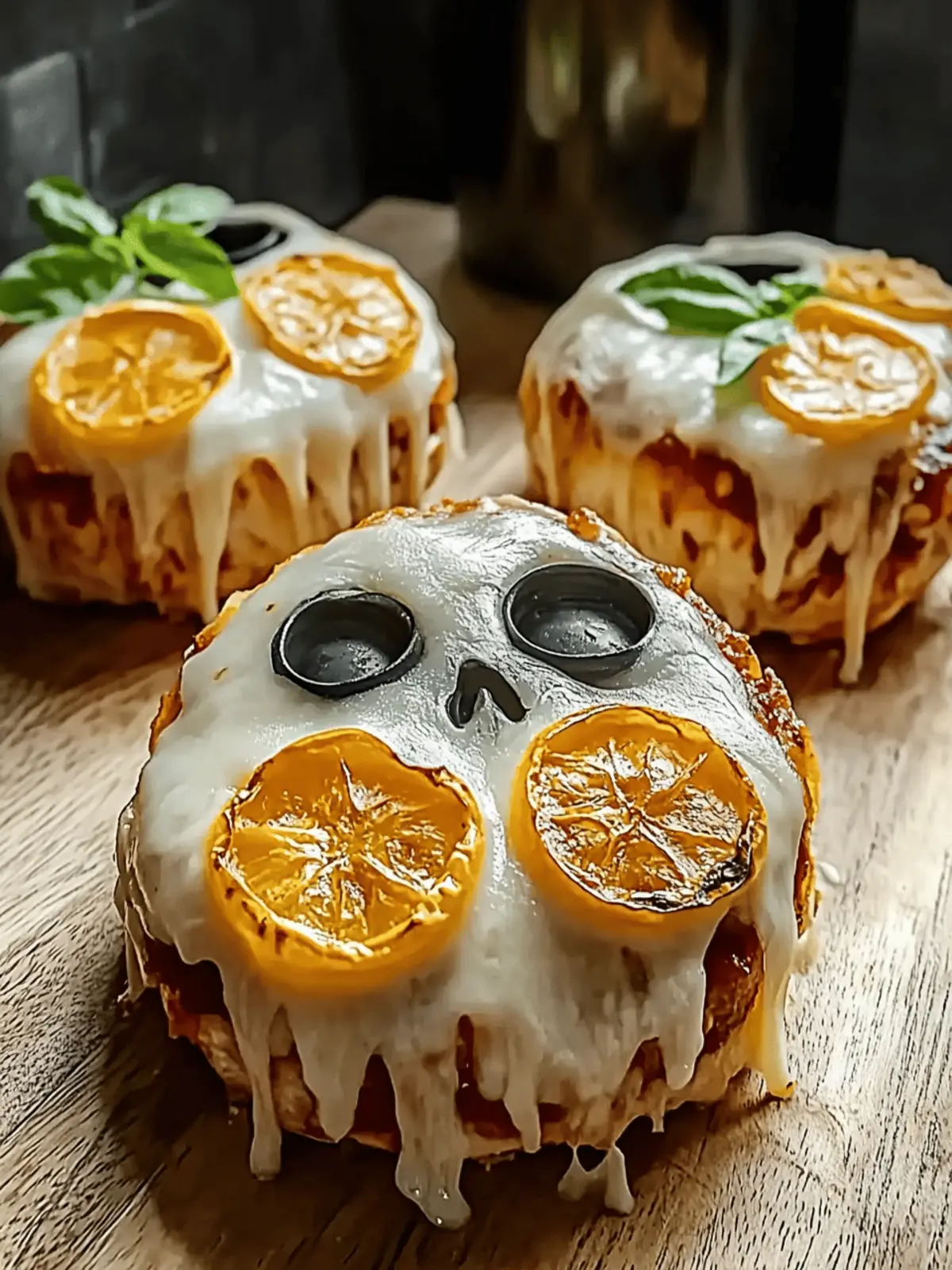Leckere Pizza-Schädel: Spaßige Halloween Snacks 3 Leckere Pizza-Schädel