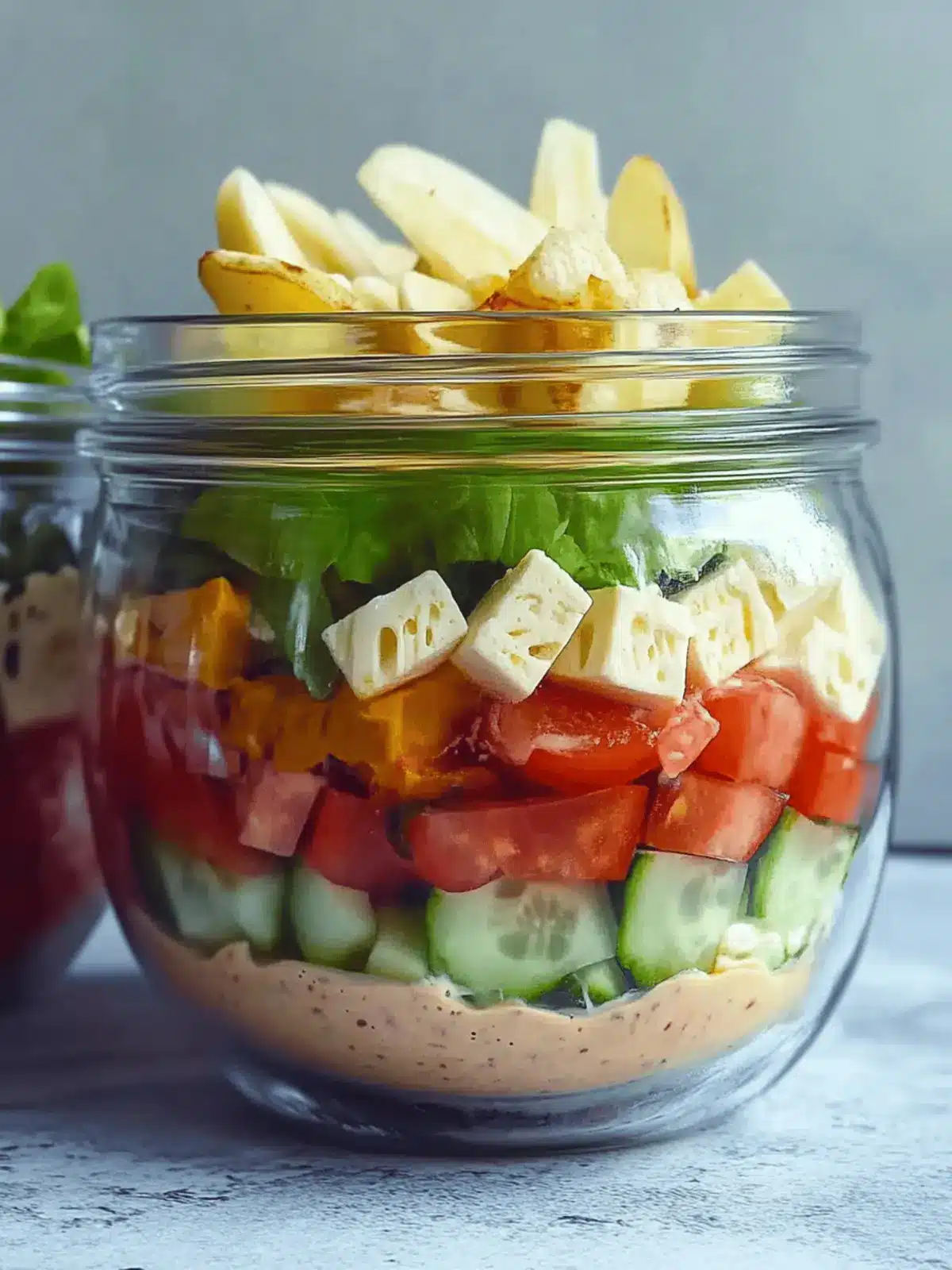 Mahlzeitenvorbereitung Salat im Glas für jeden Tag 2 Mahlzeitenvorbereitung Salat im Glas