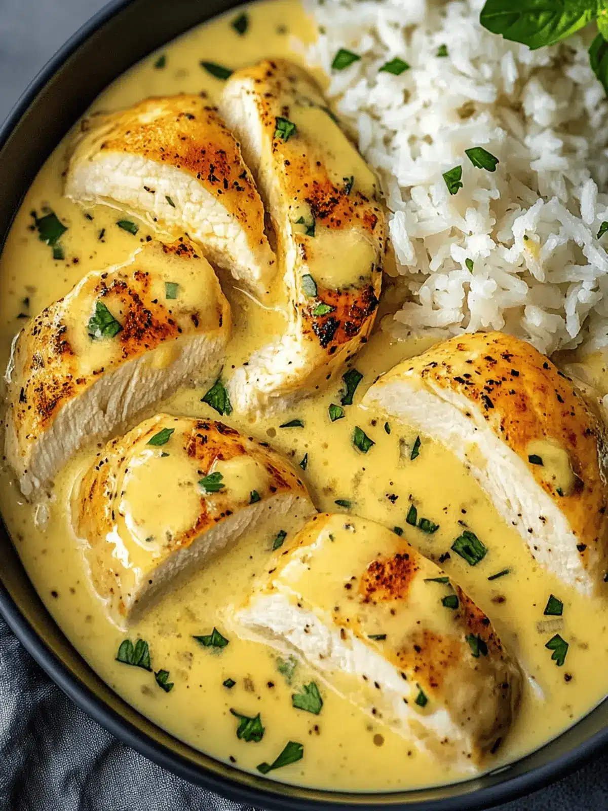 Cremige Hähnchen mit Honig und Senf für Eilige 3 Cremeartige Hähnchen mit Honig und Senf