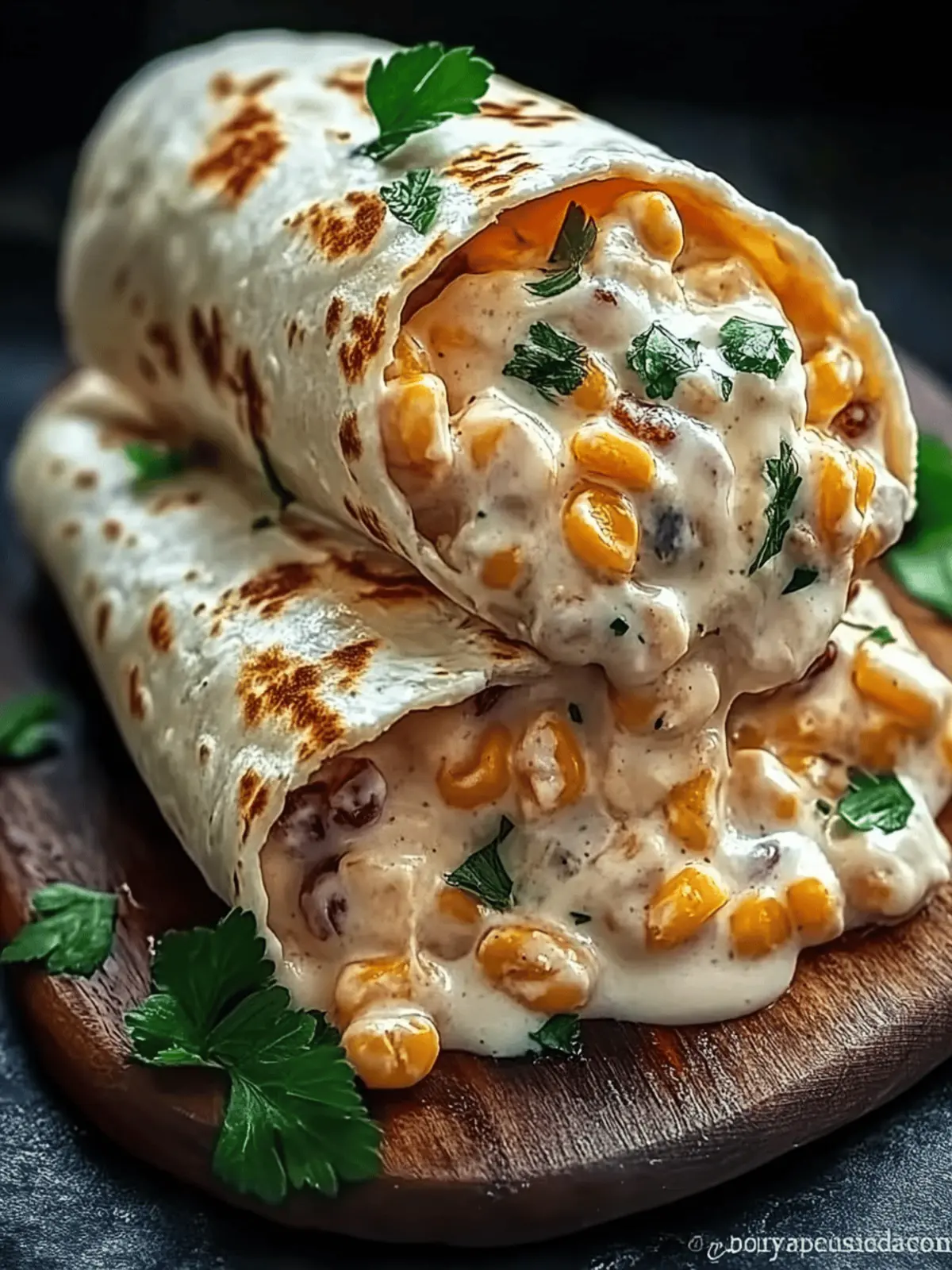 Schnelle Käse- und Knoblauch-Hühnchen-Wraps