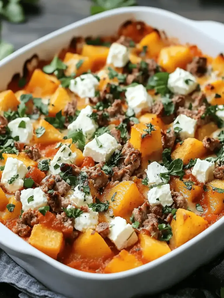 Süßkartoffel und Hackfleischauflauf mit Feta