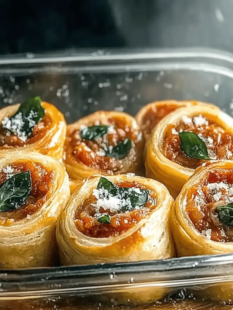 Vegane karamellisierte Zwiebel- und Spinat-Pizzarollen