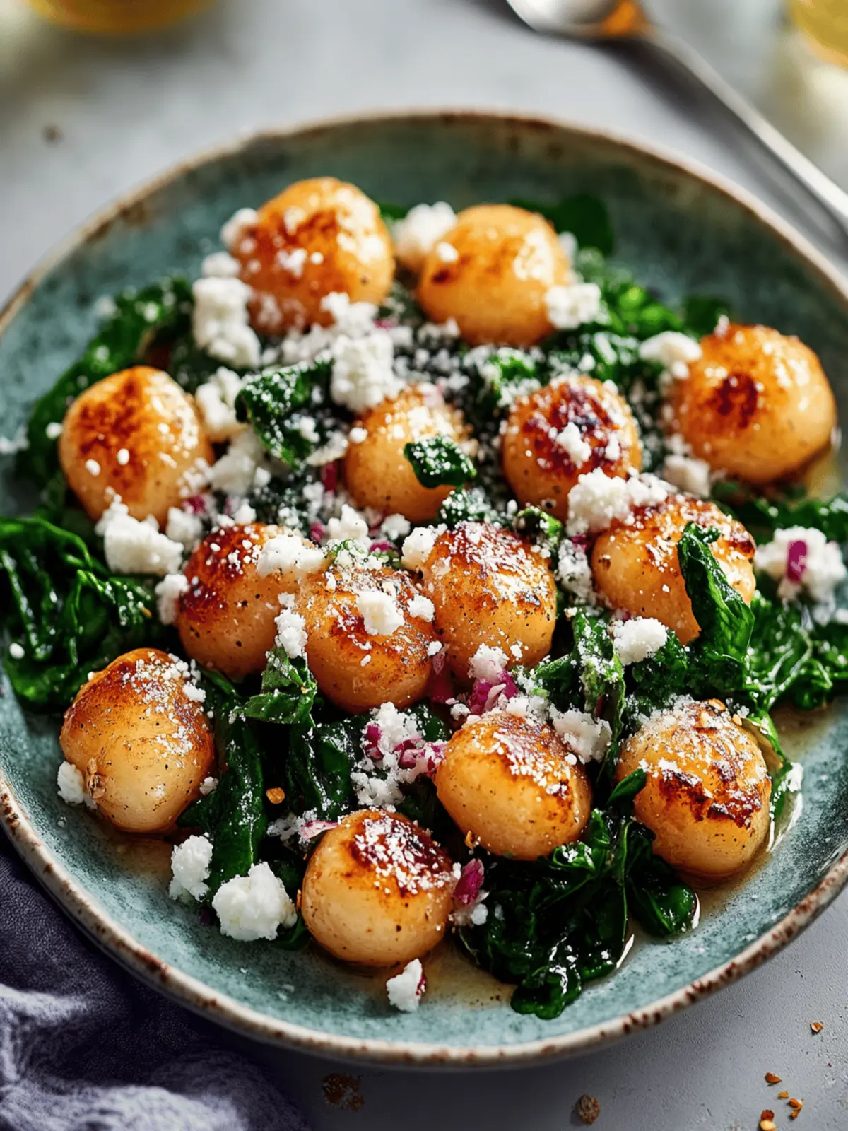 Knusprige Gnocchi mit Spinat und Feta für jeden Tag 3 Knusprige Gnocchi mit Spinat und Feta