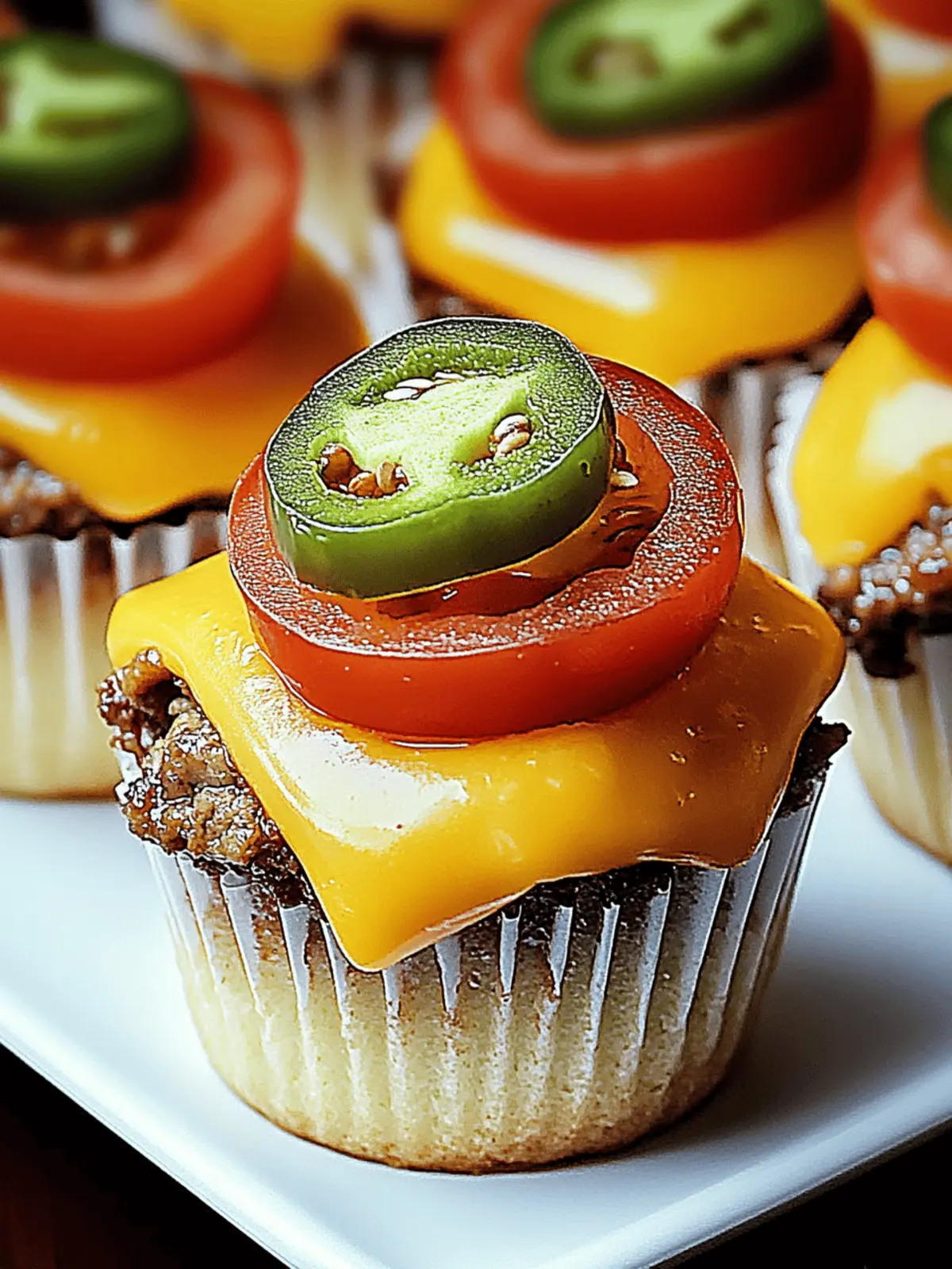 Backen Cheeseburger Muffins