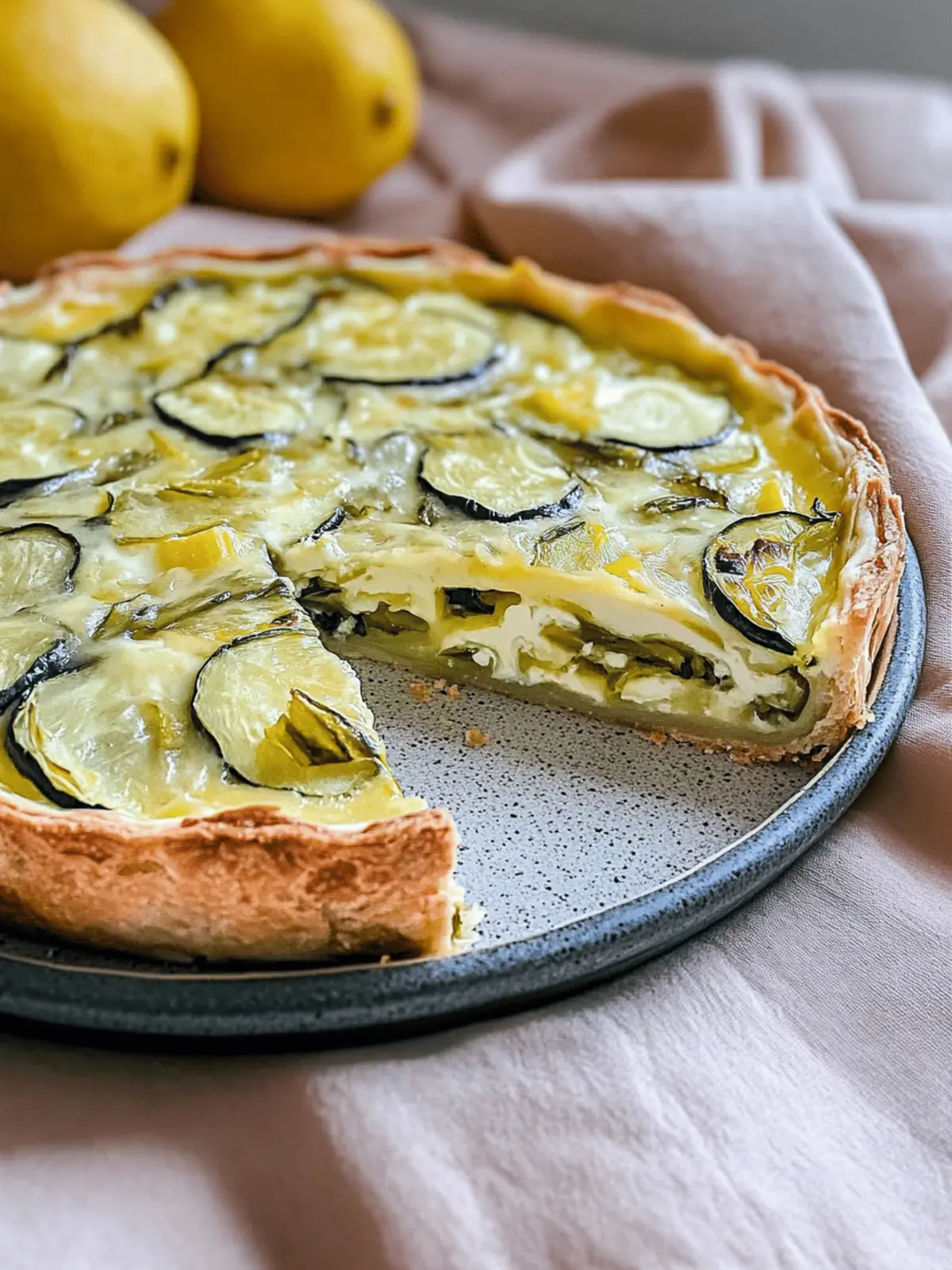 Zucchini Quiche Rezept mit Porree