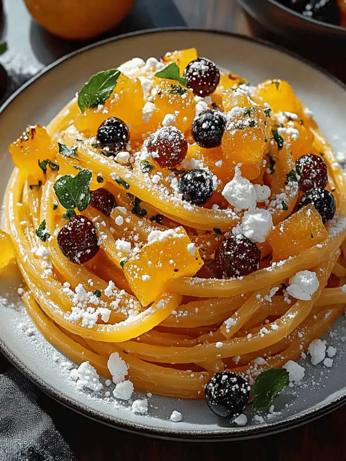 Kürbispasta mit Feta