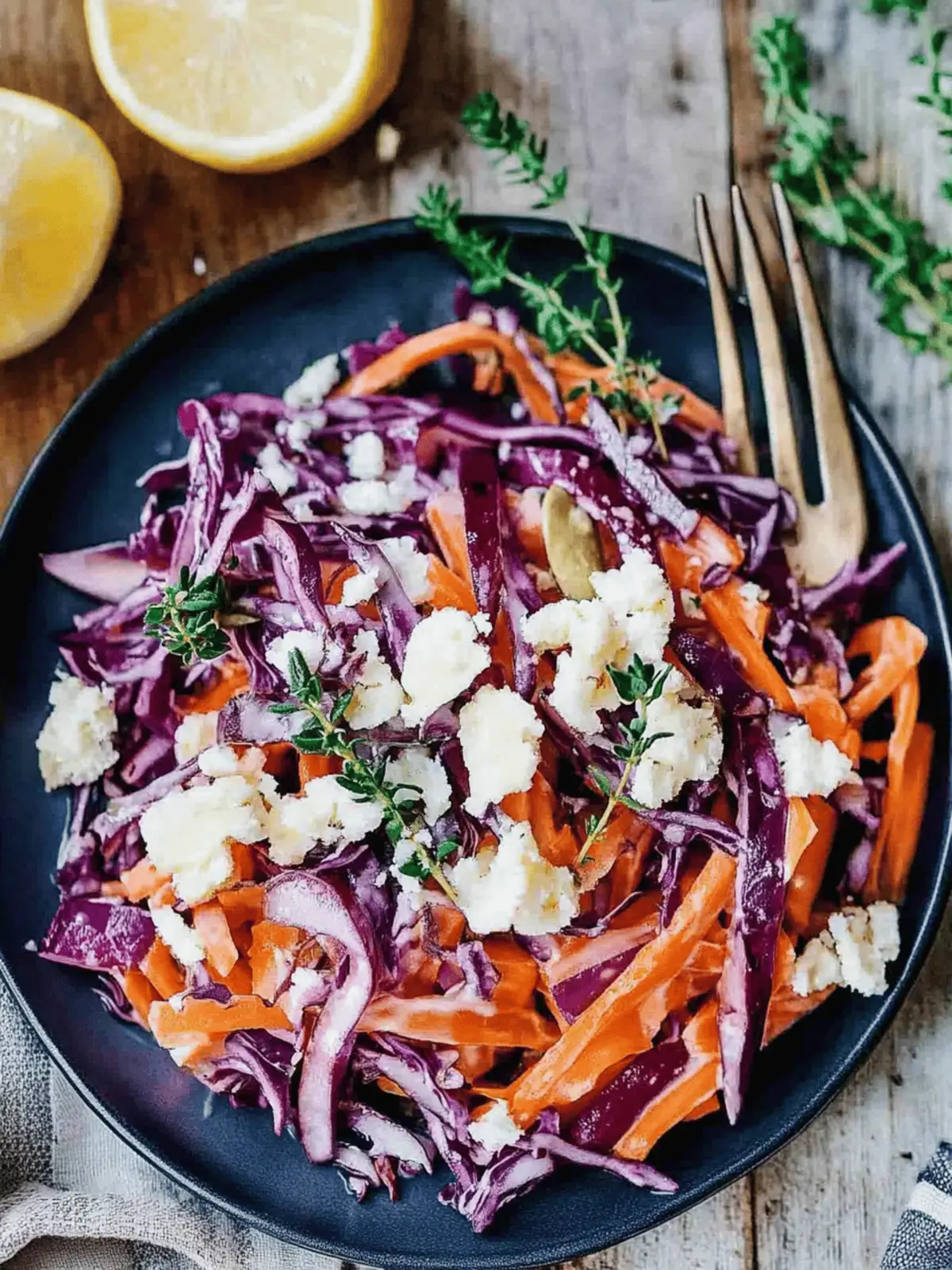 Frischer Rotkohl-Salat mit Feta und Karotten 2 Rotkohl-Salat mit Feta und Karotten