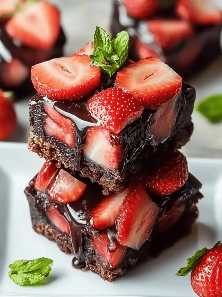 Schokoladen-Erdbeer-Brauni