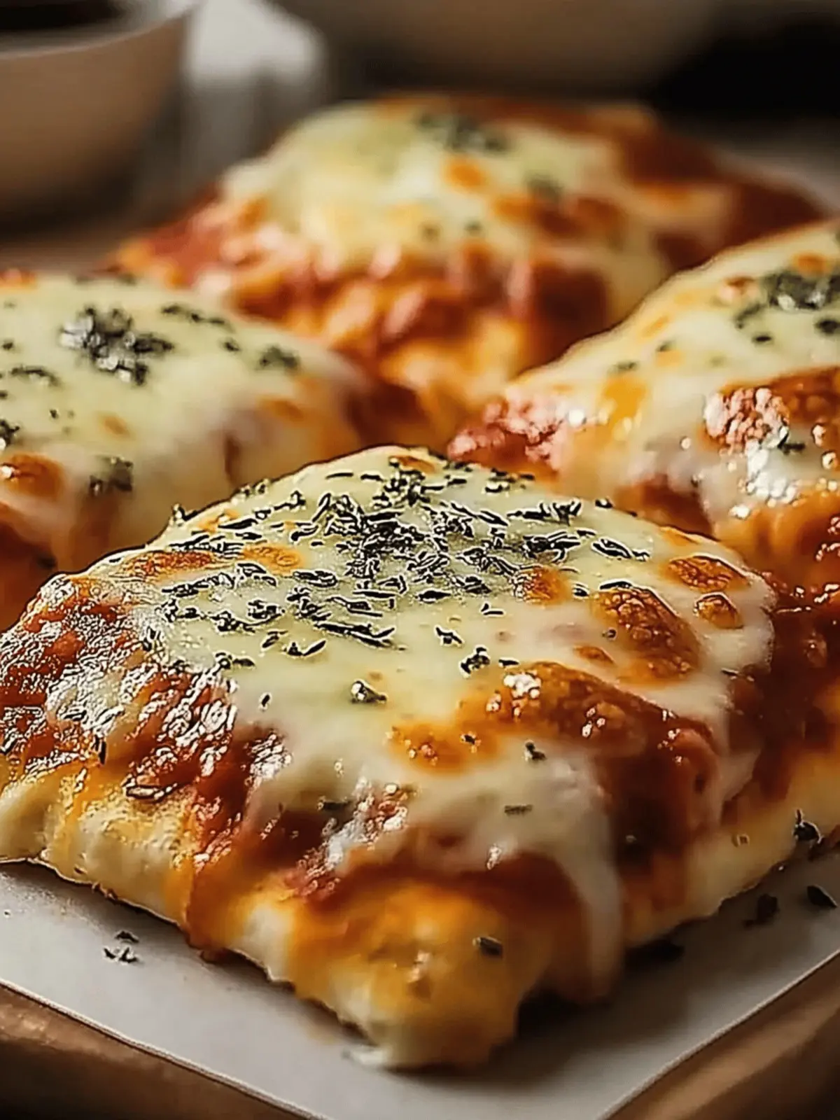 Selbstgemachte einfache Käsepizza-Taschen